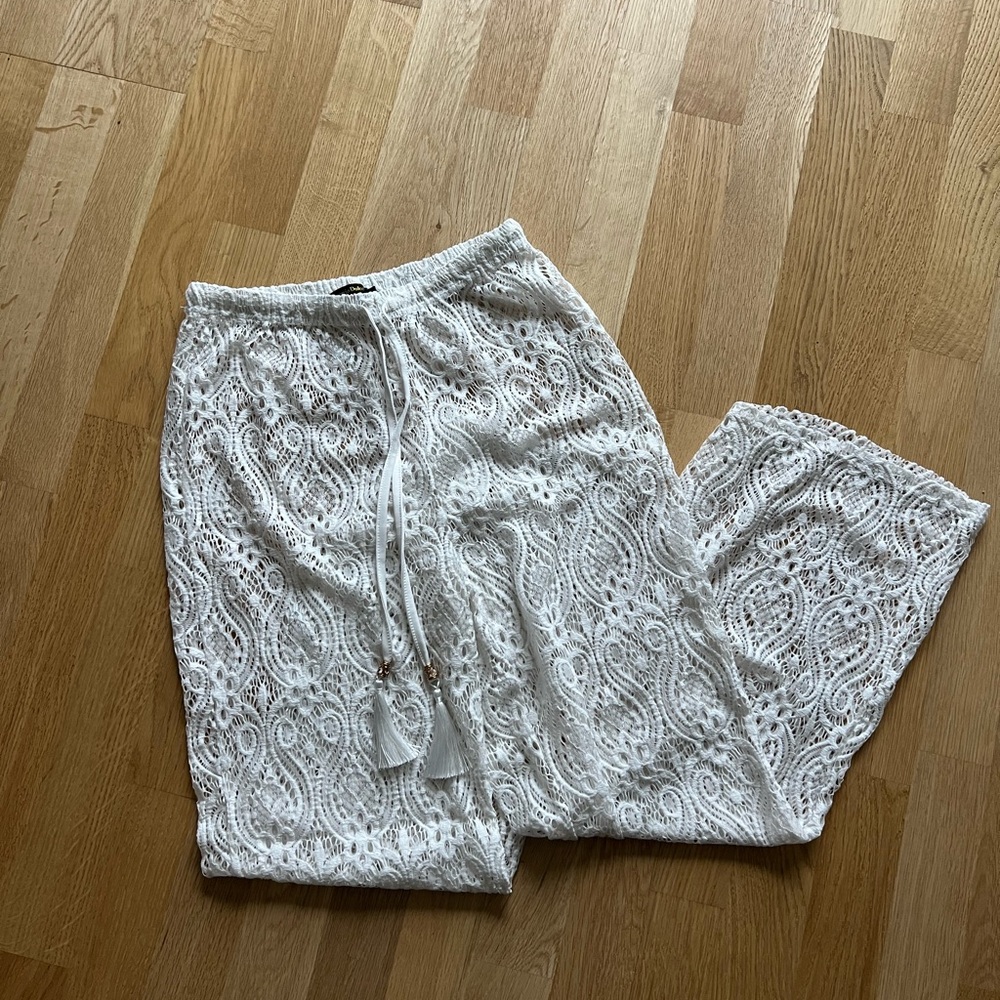 Spiaggia Dolce White Swim Cover Up Pants - Size Small *New Condition*